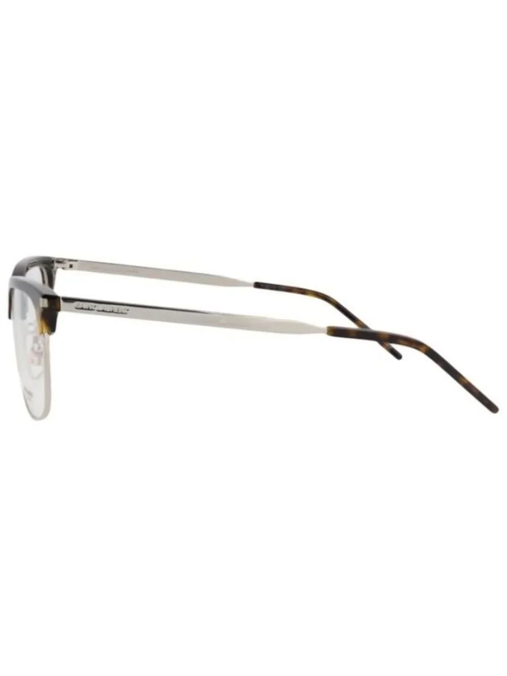 New Saint Laurent Mens Square/Rectangle Havana Silver Transparent Fashion Design